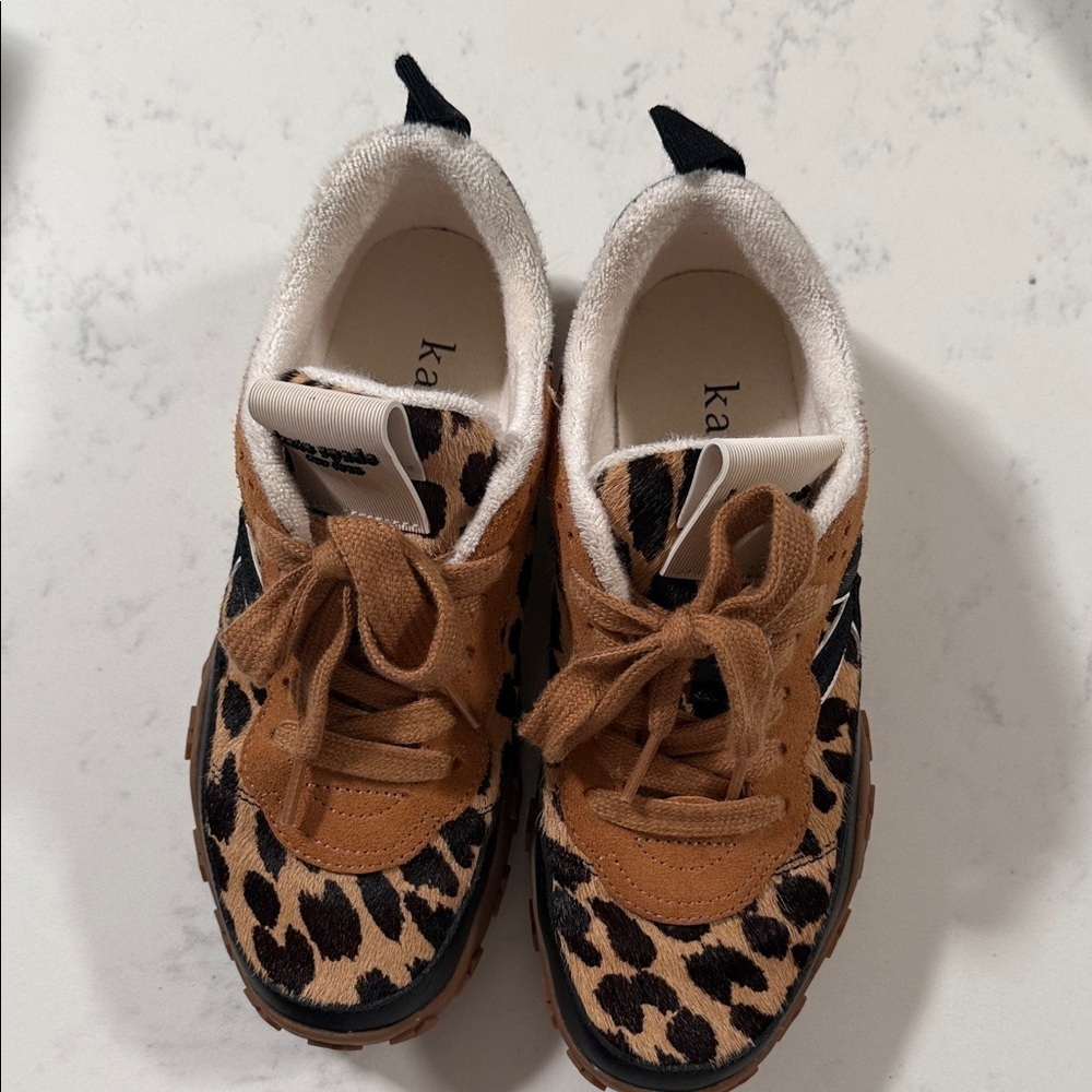 Kate Spade Kids Sneakers - Tan and Black Leopard - Picture 2 of 4